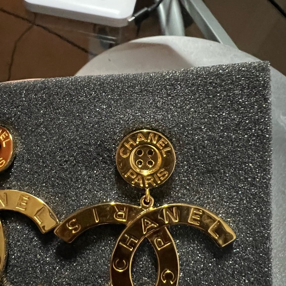 Chanel Button Drop Earrings - Picture 3 of 8